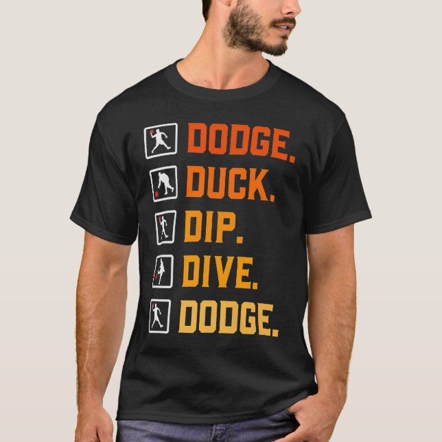 Camiseta Baile de béisbol Dip Duck Dodge Duck Dip D (Anverso)