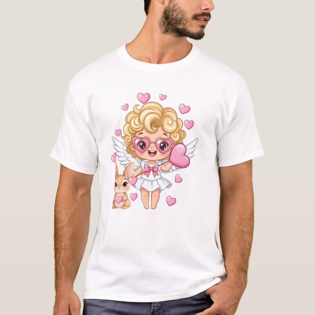 Camiseta Baile de Cupido y Conejo (Anverso)