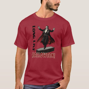 Camiseta Baile de Drácula en un ataúd: Larga vida a Hallowe