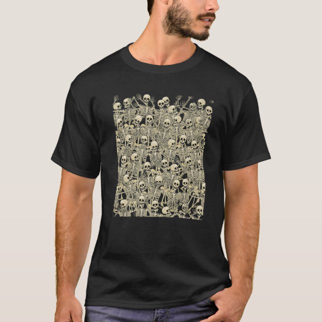 Camiseta Baile De Esqueleto De La Muerte Macabre Funny Hall (Anverso)