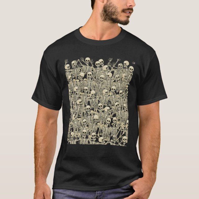 Camiseta Baile De Esqueleto De La Muerte Macabre Funny Hall (Anverso)