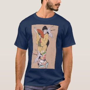 Camiseta Baile De Grúa, Bailarina Japonesa De Arte Retro Ge