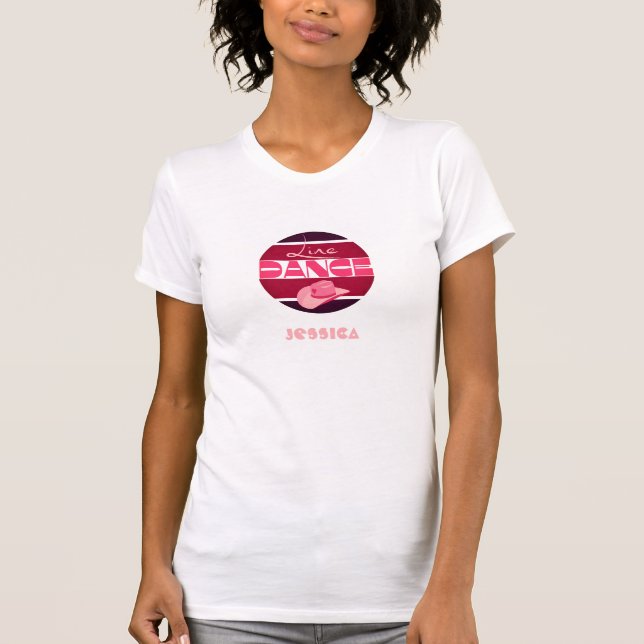 Camiseta Baile de línea Amor Cowboyhat rosa (Anverso)