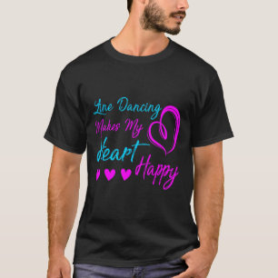 Camiseta Baile de línea hace que mi corazón feliz baile de