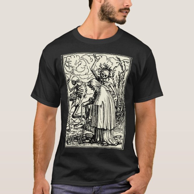 Camiseta Baile de muerto, Dance of macabre (Holbein) (Anverso)