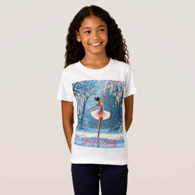 Camiseta Baile de nieve baile invierno belleza arte (Anverso completo)