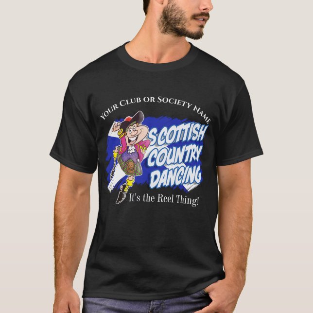 Camiseta BAILE DE PAÍS SCOTISTA - ¡Es la cosa del tambor! (Anverso)