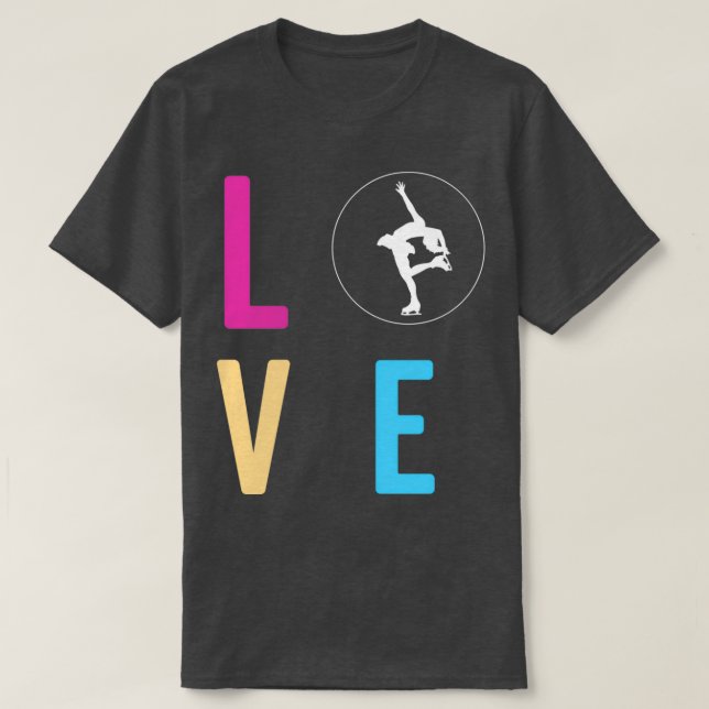 Camiseta Baile de patinaje sobre hielo Figura Amor Mejor Co (Diseño del anverso)