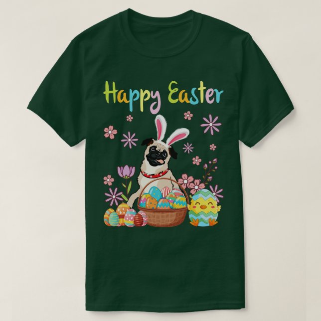 Camiseta Baile De Perro Con Huevos De Flor Feliz E (Diseño del anverso)