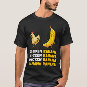 Camiseta Baile de pollo y plátano divertido meme de frutas
