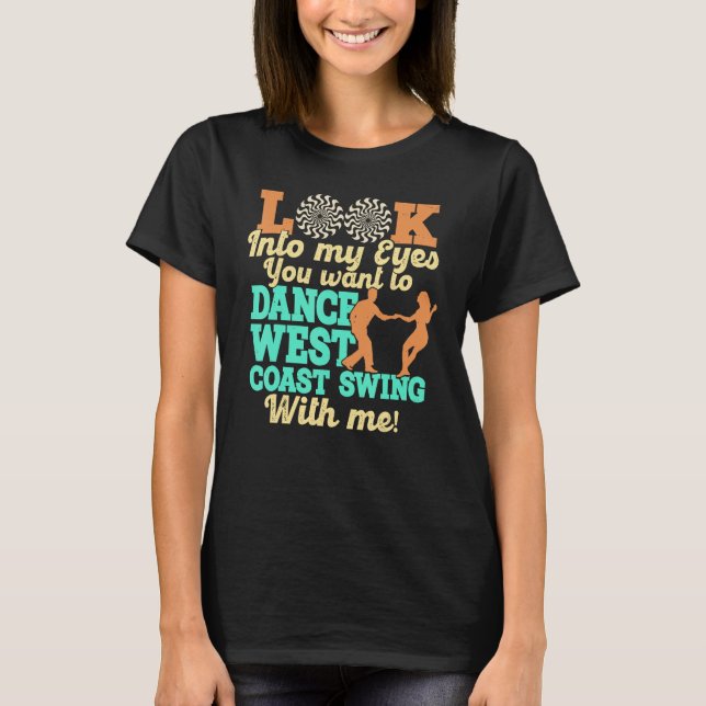 Camiseta Baile de Swing de la Costa Oeste (Anverso)