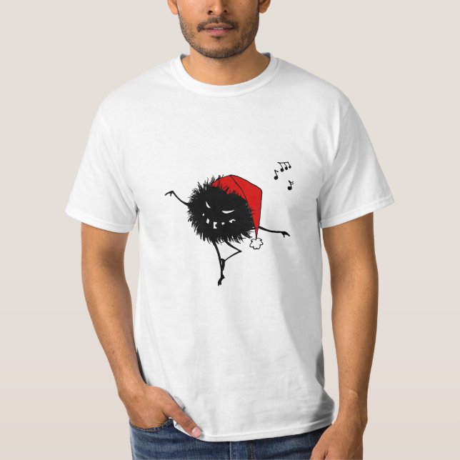 Camiseta Baile del canto insecto malvado del navidad (Anverso)