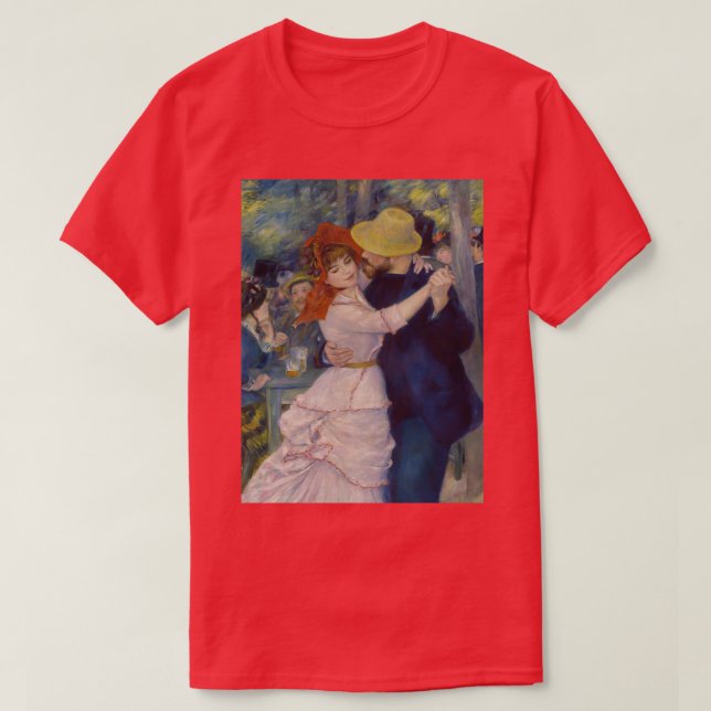 Camiseta Baile en Bougival por Pierre Auguste Renoir 2 (Diseño del anverso)