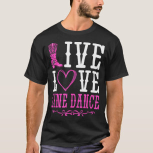 Camiseta Baile en Línea Country Western Vive Ama Baile en L