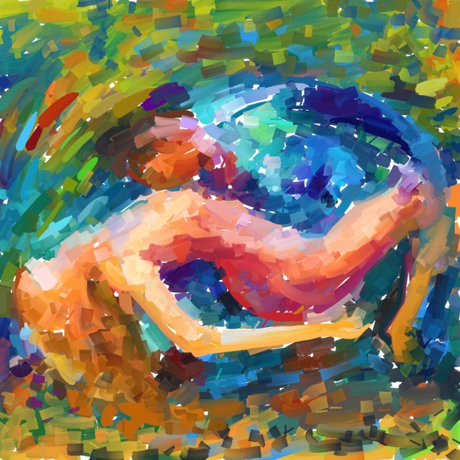 Camiseta baile en pintura abstracta de colores de pasión (Subido por el creador)