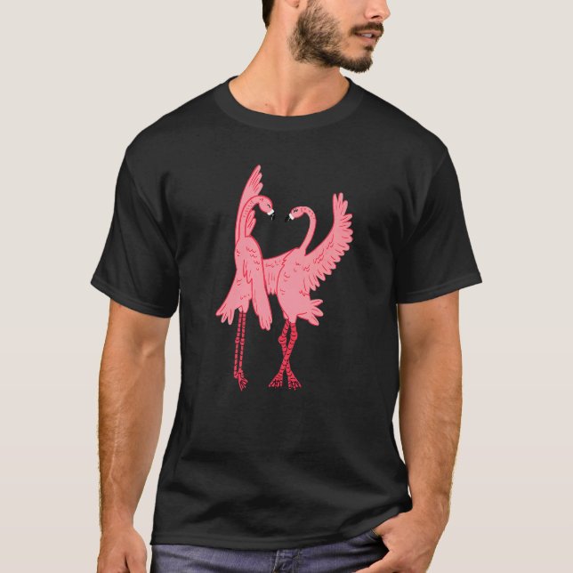 Camiseta Baile Flamingo Rosado Flamenco 123456 (Anverso)