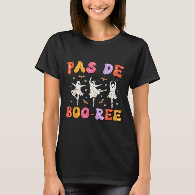 Camiseta Baile Halloween de bailarina de ballet fantasma Pa (Anverso)