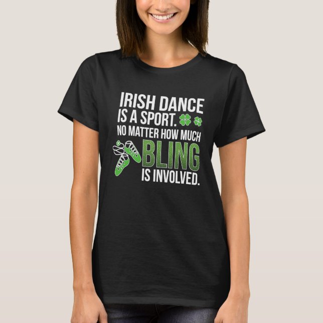 Camiseta Baile Irlandés: Bailarina Irlandesa Deportiva (Anverso)