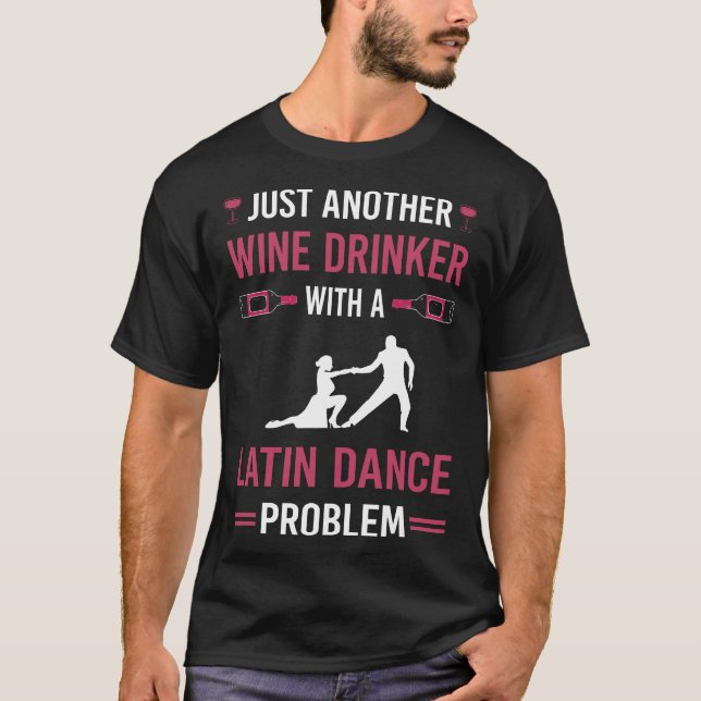 Camiseta Baile latino Wine Drinker (Anverso)