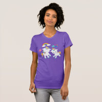 Baile lindo Unicornio arcoiris mágico y estrellas
