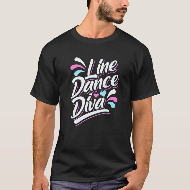Camiseta Baile Line Diva Cowgirl Country Western Dance Pr (Anverso)