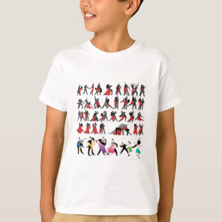 CAMISETA BAILE ROJO NEGRO COLORIDO BAILE DIGITAL