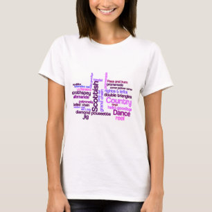 Camiseta Baile rural escocés en rosa y morado