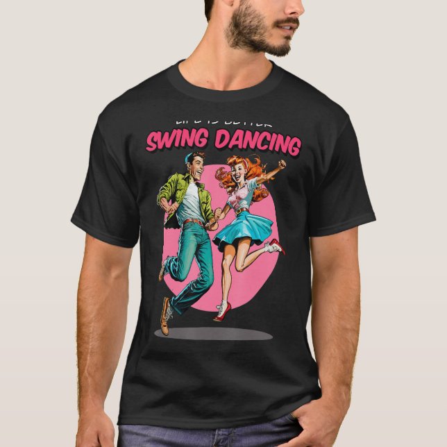Camiseta Baile Swing 1950 Hop Lindy Hop Dance (Anverso)
