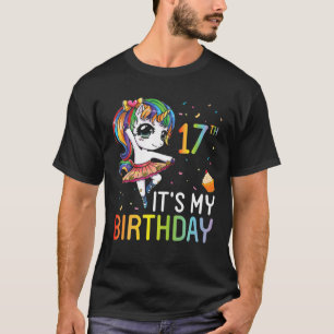 Camiseta Baile unicornio feliz 17 años para mí