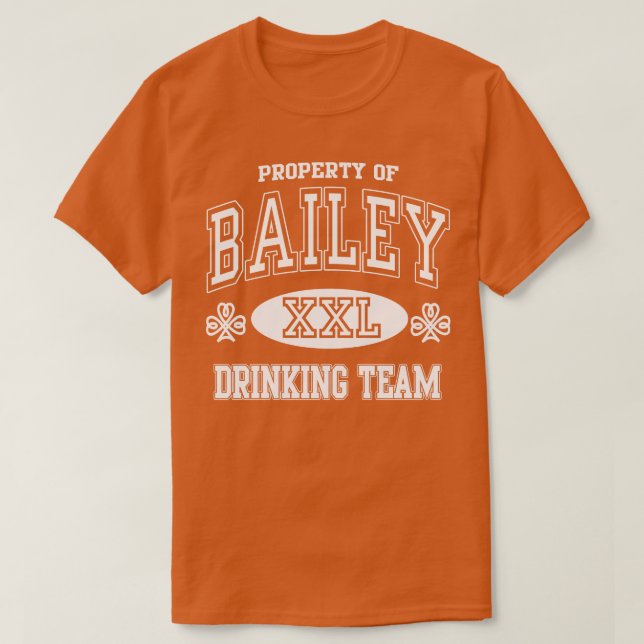 Camiseta Bailey: equipo irlandés de bebidas Día de los Patr (Diseño del anverso)