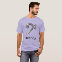 Camiseta baja de la música del Clef bajo del arco