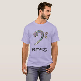 Camiseta baja de la música del Clef bajo del arco