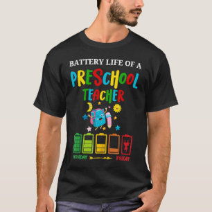 Camiseta Baja duración de la batería de un profesor de pree