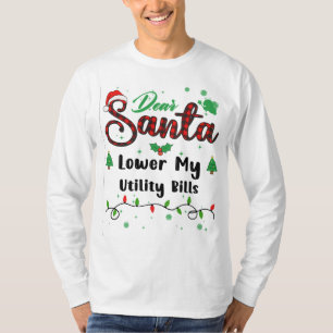Camiseta Baja mis facturas de utilidades Navidades que coin