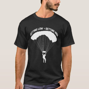 Camiseta Bajando para paracaidistas en paracaidismo