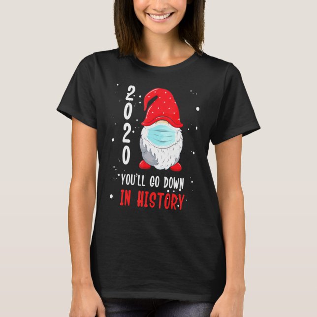 Camiseta Bajará En Navidades De Historia 2020 Gnome Tee (Anverso)