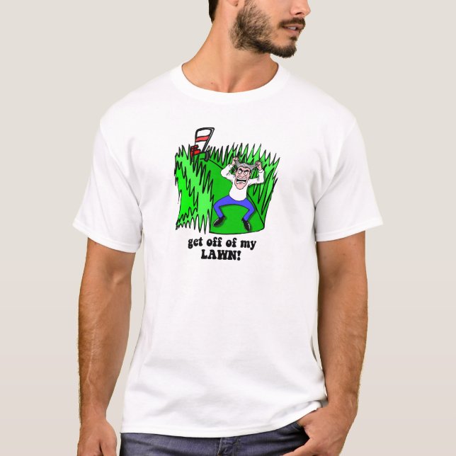 Camiseta baje de mi césped (Anverso)