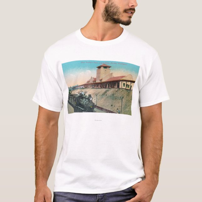Camiseta Baje la vista del gran depósito septentrional y (Anverso)