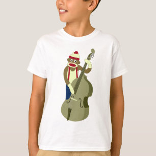 Camiseta Bajista vertical del mono del calcetín