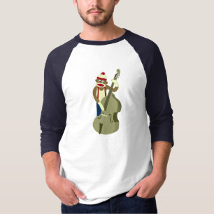 Camiseta Bajista vertical del mono del calcetín