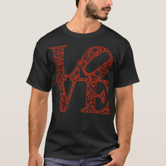 Camiseta Bajo AMOR polaco Robert Indiana rojo TShirt