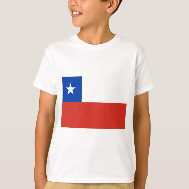 Camiseta ¡Bajo costo! Bandera de Chile (Anverso)