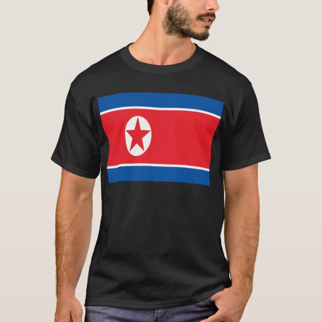Camiseta ¡Bajo costo! Bandera de Corea del Norte (Anverso)