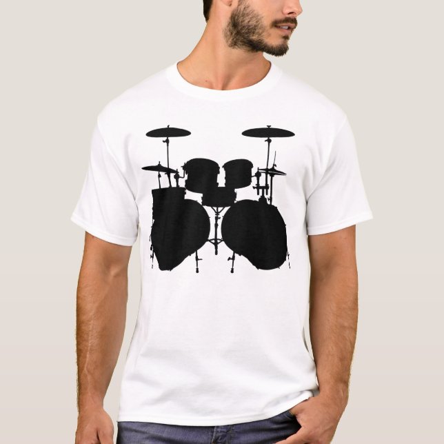 Camiseta Bajo doble Drumset - luz (Anverso)