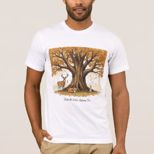 Camiseta Bajo el bosque de árboles ámbar de otoño Animales 