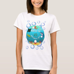 Camiseta Bajo el cumpleaños del mar burbujas de agua de la 