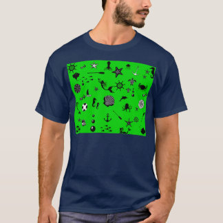 Camiseta Bajo el mar en verde