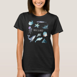 Camiseta Bajo el Mar Mundo Subacuático Cute Ocean Life Grou