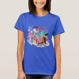 Camiseta Bajo El Mar Sirena Océano Púrpura Turquesa
