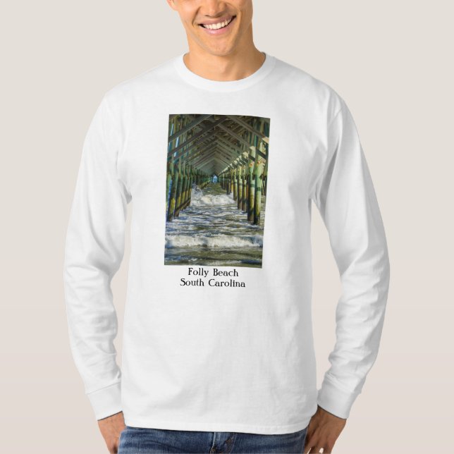 Camiseta Bajo el muelle de Folly Beach (Anverso)